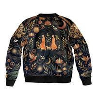 Peace 2026 Spiritual Harmony Bomber Jacket Bohemian Celestial Mandala Illustration