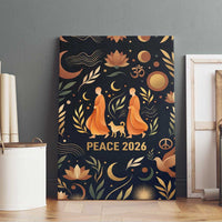 Peace 2026 Spiritual Harmony Canvas Wall Art Bohemian Celestial Mandala Illustration