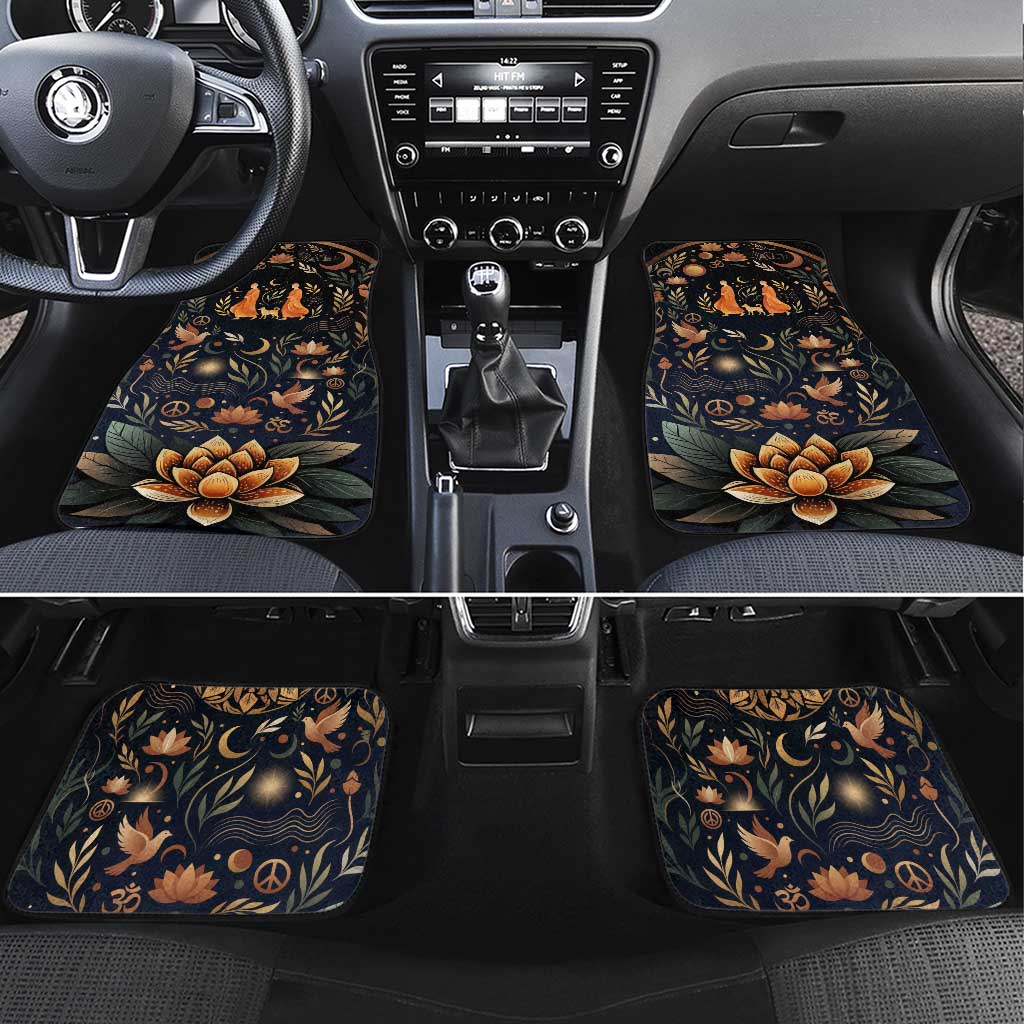 Peace 2026 Spiritual Harmony Car Mats Bohemian Celestial Mandala Illustration