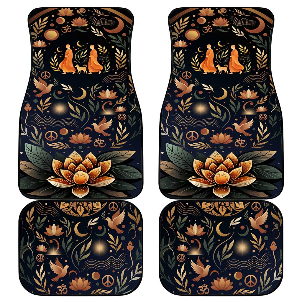 Peace 2026 Spiritual Harmony Car Mats Bohemian Celestial Mandala Illustration