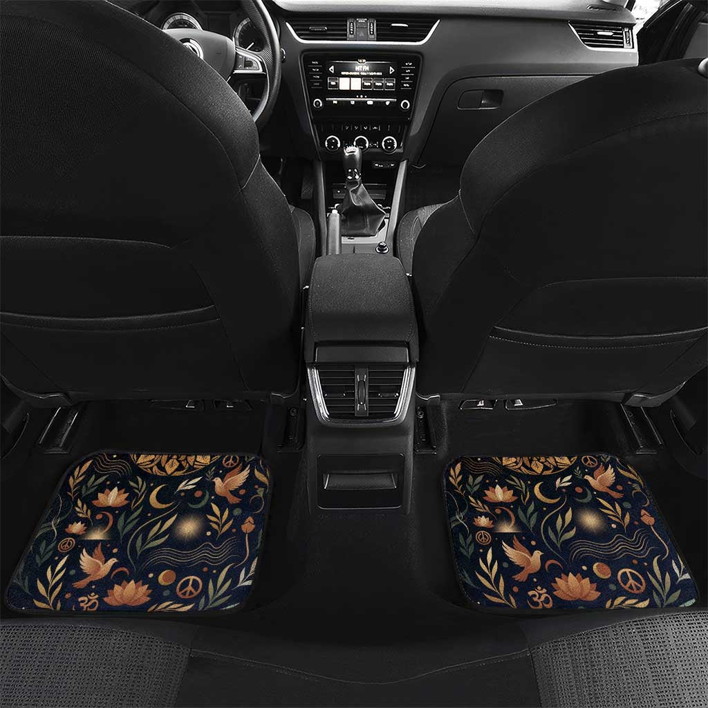Peace 2026 Spiritual Harmony Car Mats Bohemian Celestial Mandala Illustration