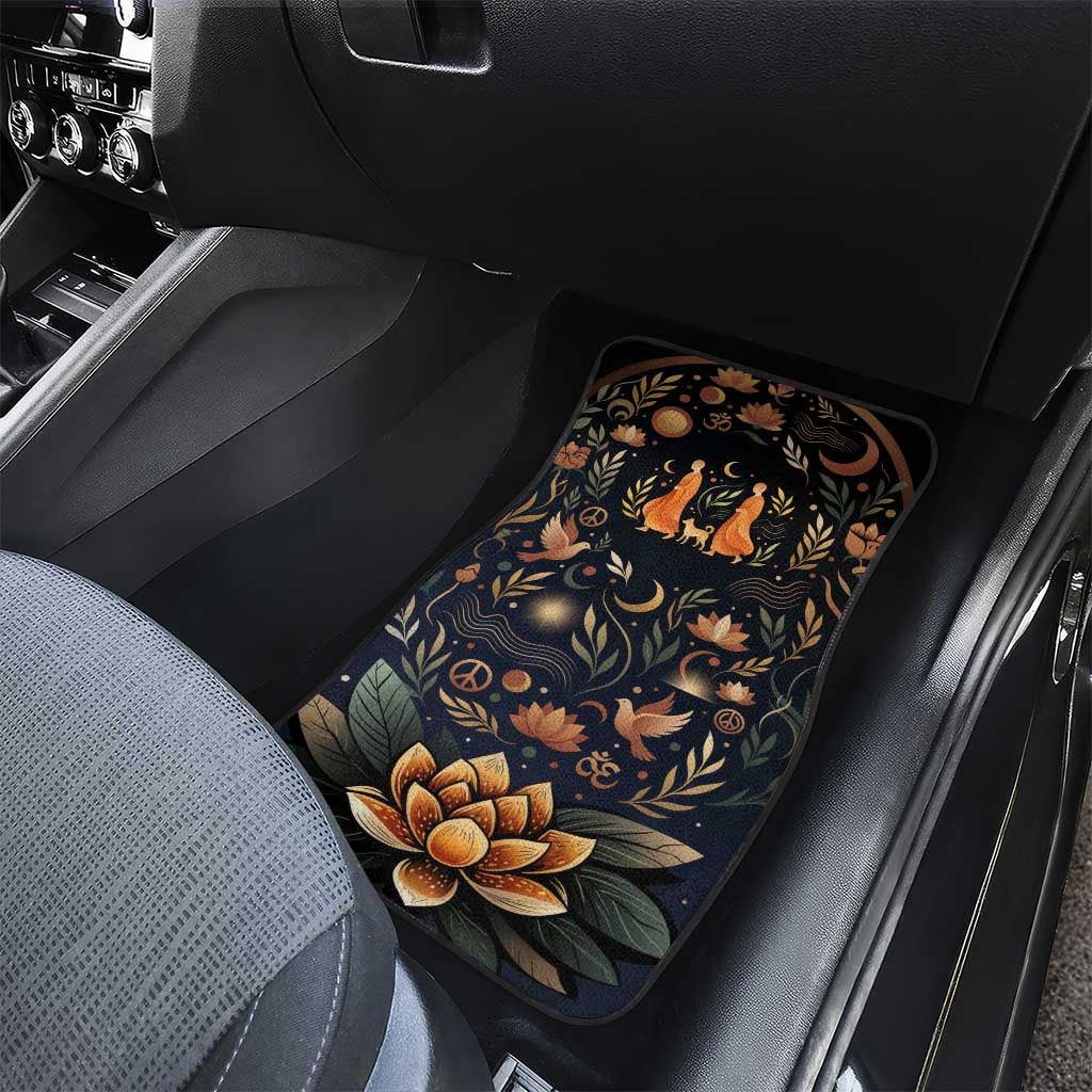 Peace 2026 Spiritual Harmony Car Mats Bohemian Celestial Mandala Illustration