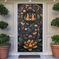 Peace 2026 Spiritual Harmony Door Cover Bohemian Celestial Mandala Illustration