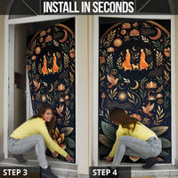Peace 2026 Spiritual Harmony Door Cover Bohemian Celestial Mandala Illustration