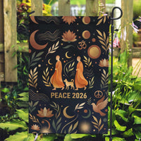 Peace 2026 Spiritual Harmony Garden Flag Bohemian Celestial Mandala Illustration