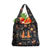 Peace 2026 Spiritual Harmony Grocery Bag Bohemian Celestial Mandala Illustration