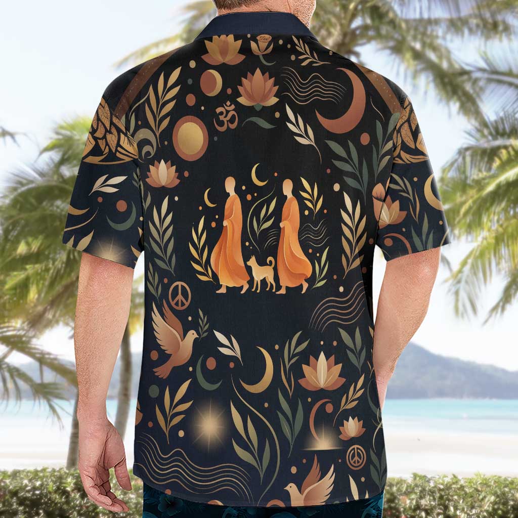 Peace 2026 Spiritual Harmony Hawaiian Shirt Bohemian Celestial Mandala Illustration
