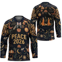 Peace 2026 Spiritual Harmony Hockey Jersey Bohemian Celestial Mandala Illustration