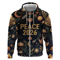 Peace 2026 Spiritual Harmony Hoodie Bohemian Celestial Mandala Illustration