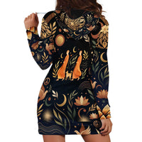Peace 2026 Spiritual Harmony Hoodie Dress Bohemian Celestial Mandala Illustration