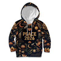 Peace 2026 Spiritual Harmony Kid Hoodie Bohemian Celestial Mandala Illustration