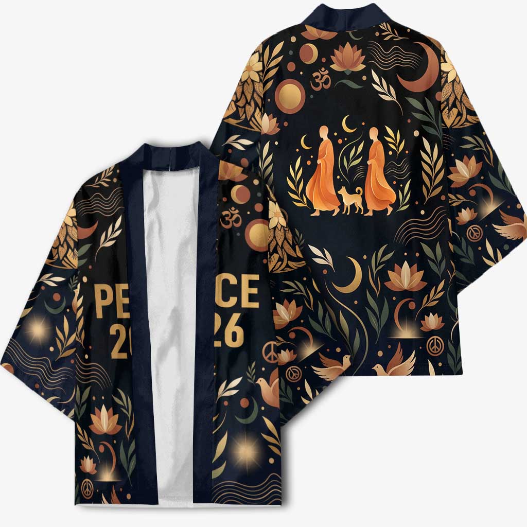 Peace 2026 Spiritual Harmony Kimono Bohemian Celestial Mandala Illustration