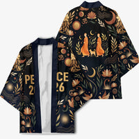 Peace 2026 Spiritual Harmony Kimono Bohemian Celestial Mandala Illustration