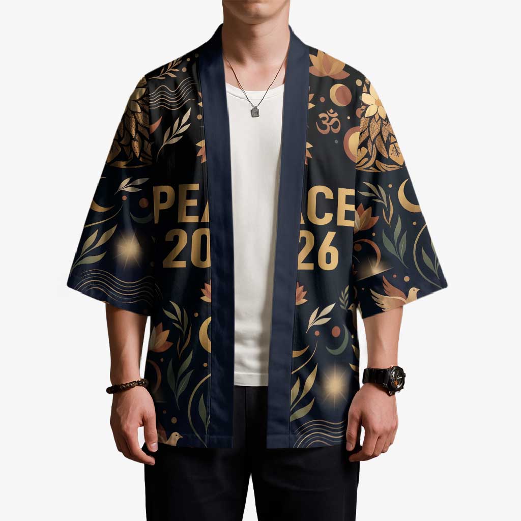 Peace 2026 Spiritual Harmony Kimono Bohemian Celestial Mandala Illustration