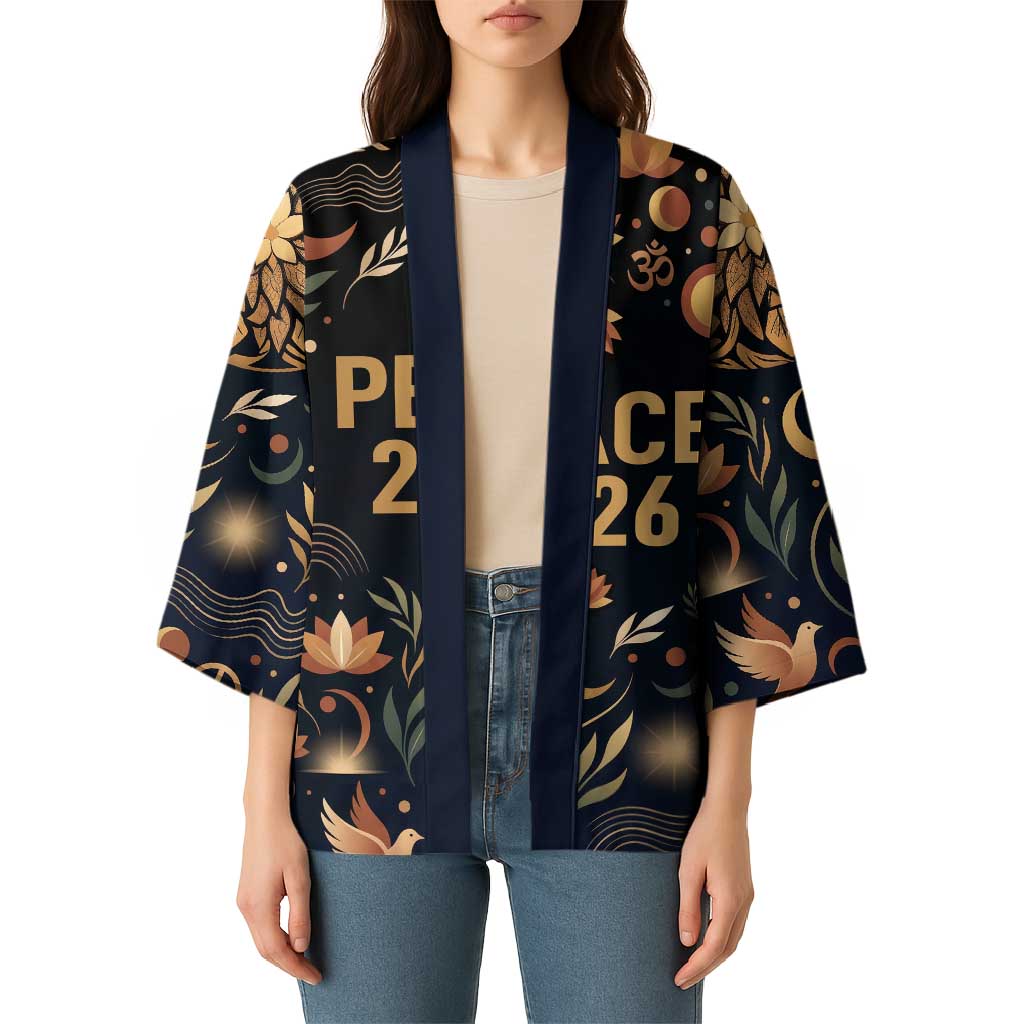 Peace 2026 Spiritual Harmony Kimono Bohemian Celestial Mandala Illustration