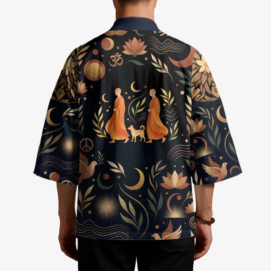 Peace 2026 Spiritual Harmony Kimono Bohemian Celestial Mandala Illustration