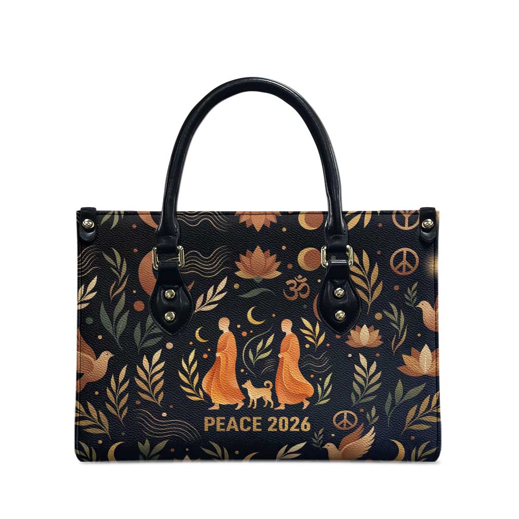 Peace 2026 Spiritual Harmony Leather Bag Bohemian Celestial Mandala Illustration