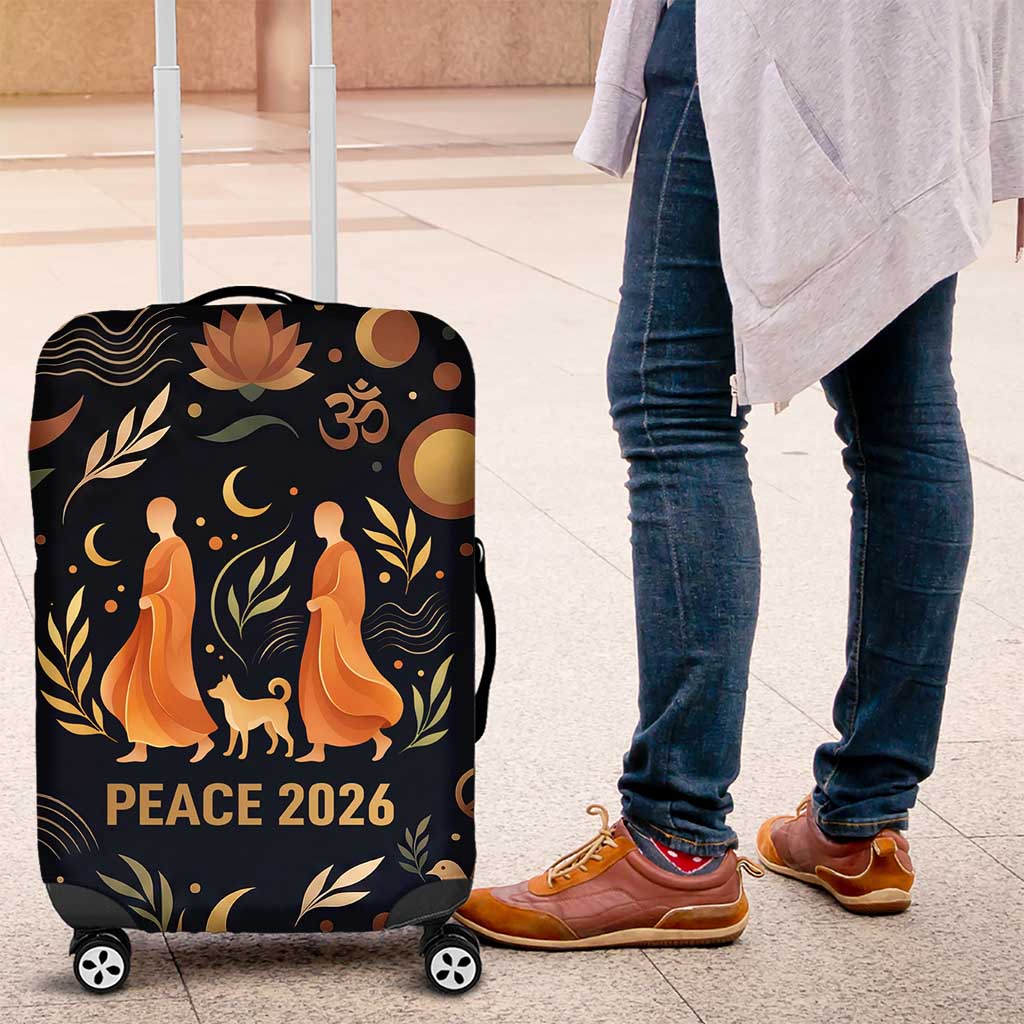 Peace 2026 Spiritual Harmony Luggage Cover Bohemian Celestial Mandala Illustration