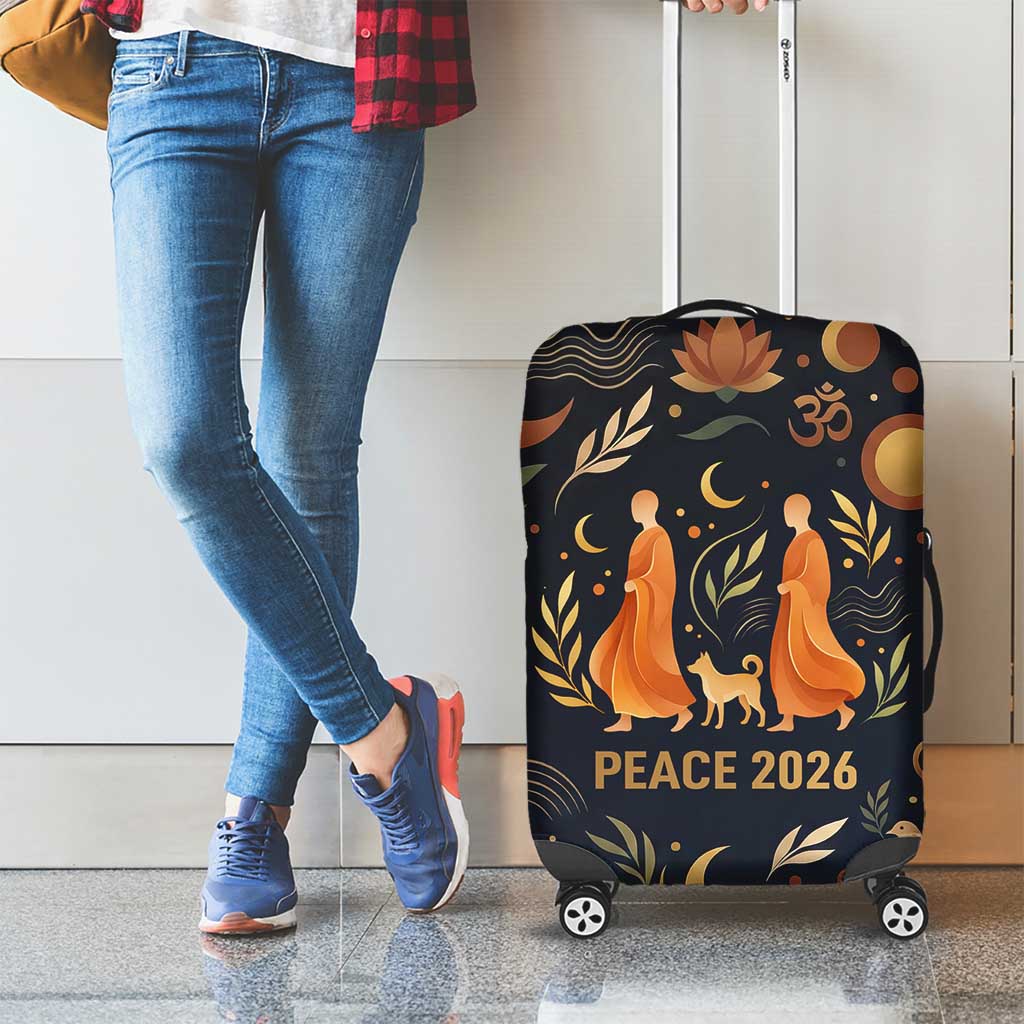 Peace 2026 Spiritual Harmony Luggage Cover Bohemian Celestial Mandala Illustration