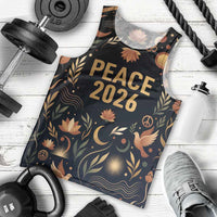 Peace 2026 Spiritual Harmony Men Tank Top Bohemian Celestial Mandala Illustration