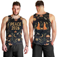 Peace 2026 Spiritual Harmony Men Tank Top Bohemian Celestial Mandala Illustration