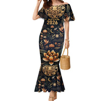 Peace 2026 Spiritual Harmony Mermaid Dress Bohemian Celestial Mandala Illustration