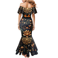 Peace 2026 Spiritual Harmony Mermaid Dress Bohemian Celestial Mandala Illustration
