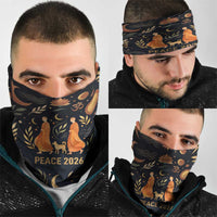 Peace 2026 Spiritual Harmony Neck Gaiter Bohemian Celestial Mandala Illustration