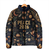Peace 2026 Spiritual Harmony Padded Jacket Bohemian Celestial Mandala Illustration