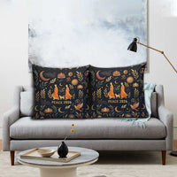 Peace 2026 Spiritual Harmony Pillow Cover Bohemian Celestial Mandala Illustration