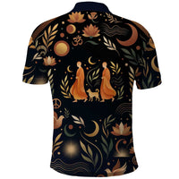 Peace 2026 Spiritual Harmony Polo Shirt Bohemian Celestial Mandala Illustration