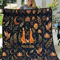 Peace 2026 Spiritual Harmony Quilt Bohemian Celestial Mandala Illustration