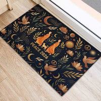 Peace 2026 Spiritual Harmony Rubber Doormat Bohemian Celestial Mandala Illustration