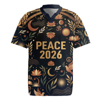 Peace 2026 Spiritual Harmony Rugby Jersey Bohemian Celestial Mandala Illustration