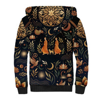 Peace 2026 Spiritual Harmony Sherpa Hoodie Bohemian Celestial Mandala Illustration