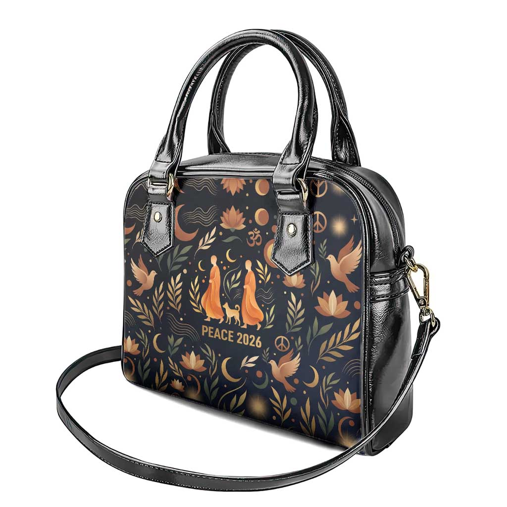 Peace 2026 Spiritual Harmony Shoulder Handbag Bohemian Celestial Mandala Illustration