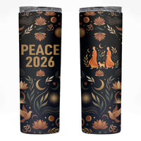 Peace 2026 Spiritual Harmony Skinny Tumbler Bohemian Celestial Mandala Illustration