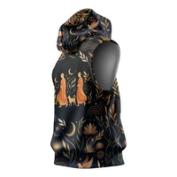 Peace 2026 Spiritual Harmony Sleeveless Hoodie Bohemian Celestial Mandala Illustration