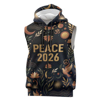 Peace 2026 Spiritual Harmony Sleeveless Zip Hoodie Bohemian Celestial Mandala Illustration