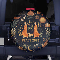 Peace 2026 Spiritual Harmony Spare Tire Cover Bohemian Celestial Mandala Illustration