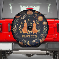 Peace 2026 Spiritual Harmony Spare Tire Cover Bohemian Celestial Mandala Illustration