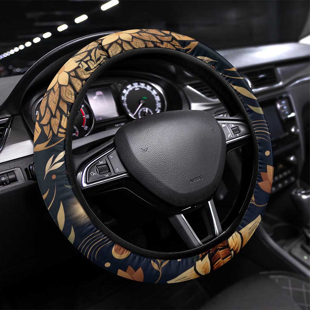 Peace 2026 Spiritual Harmony Steering Wheel Cover Bohemian Celestial Mandala Illustration