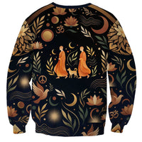 Peace 2026 Spiritual Harmony Sweatshirt Bohemian Celestial Mandala Illustration