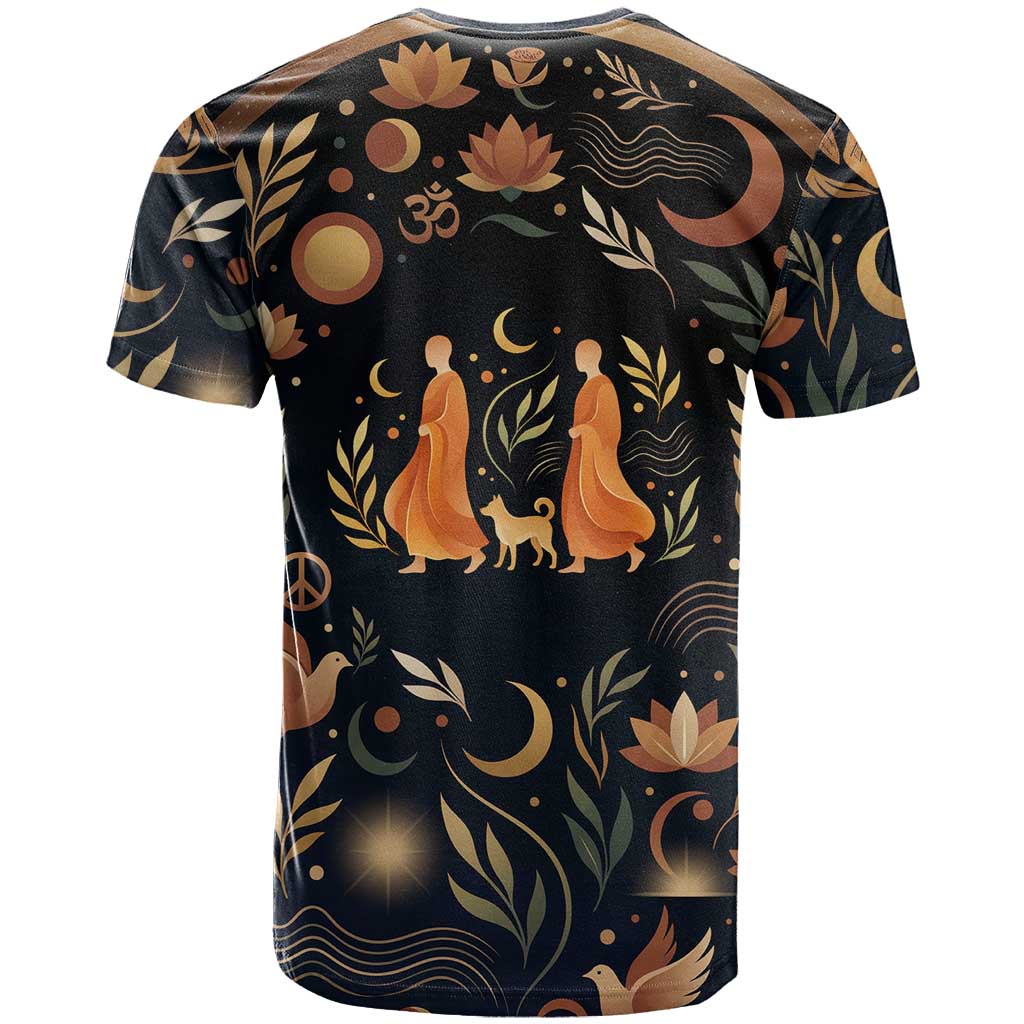 Peace 2026 Spiritual Harmony T Shirt Bohemian Celestial Mandala Illustration