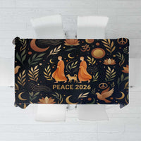 Peace 2026 Spiritual Harmony Tablecloth Bohemian Celestial Mandala Illustration