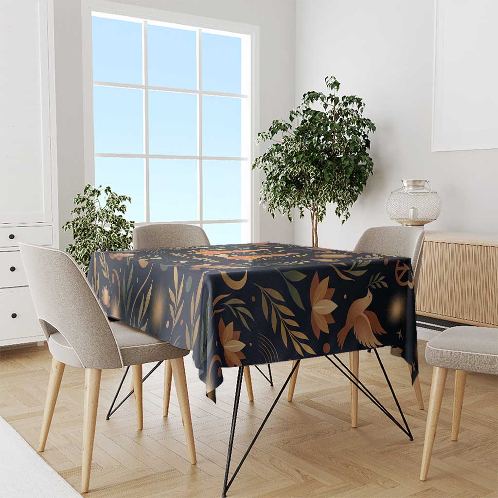 Peace 2026 Spiritual Harmony Tablecloth Bohemian Celestial Mandala Illustration