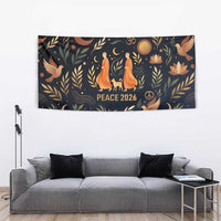 Peace 2026 Spiritual Harmony Tapestry Bohemian Celestial Mandala Illustration