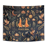 Peace 2026 Spiritual Harmony Tapestry Bohemian Celestial Mandala Illustration