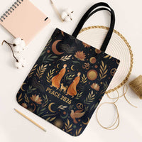 Peace 2026 Spiritual Harmony Tote Bag Bohemian Celestial Mandala Illustration