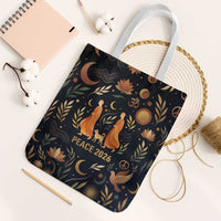 Peace 2026 Spiritual Harmony Tote Bag Bohemian Celestial Mandala Illustration